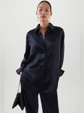 COS Oversized-Fit Satin Shirt